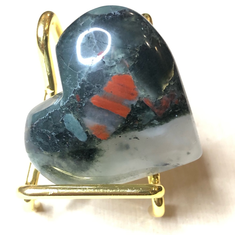 African Bloodstone Heart